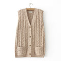 Women Vest plus Size Female Autumn and Winter Loose V-neck Knitted